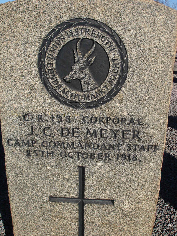 MEYER J. C., de -1918