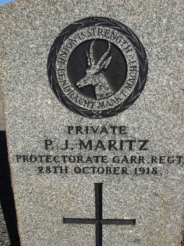 MARITZ P.J. -1918