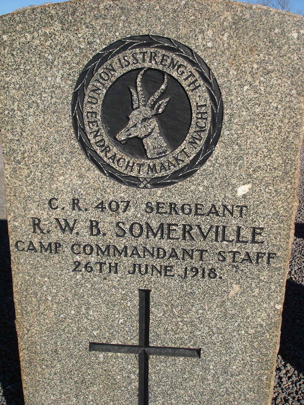 SOMERVILLE R.W.B. -1918