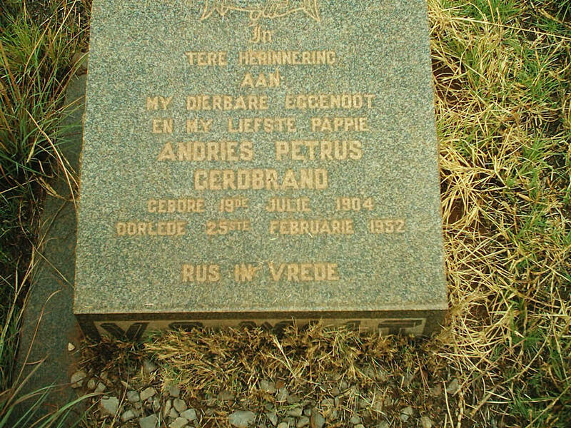 GERDBRAND Andries Petrus 1904-1952