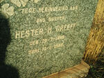 GREEFF Hester H. 1896-1953