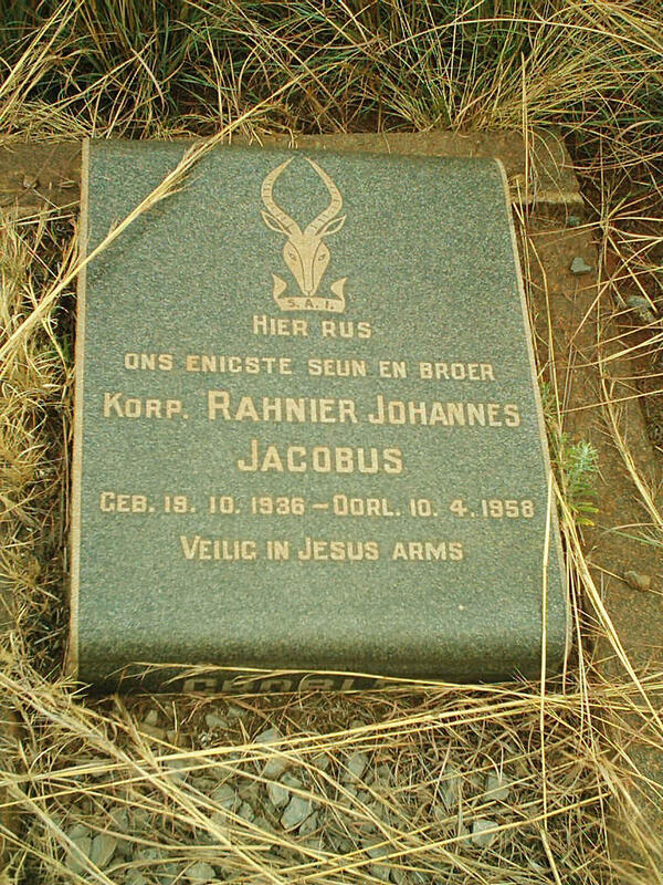 GROBLER Rahnier Johannes Jacobus 1936-1958