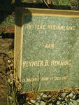 HENNING Reynier B. 1938-1957