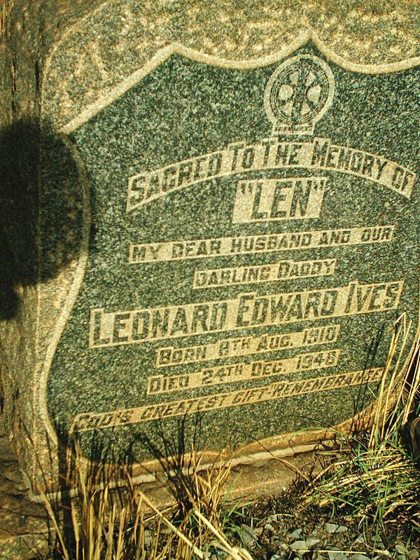 IVES Leonard Edward 1910-1946