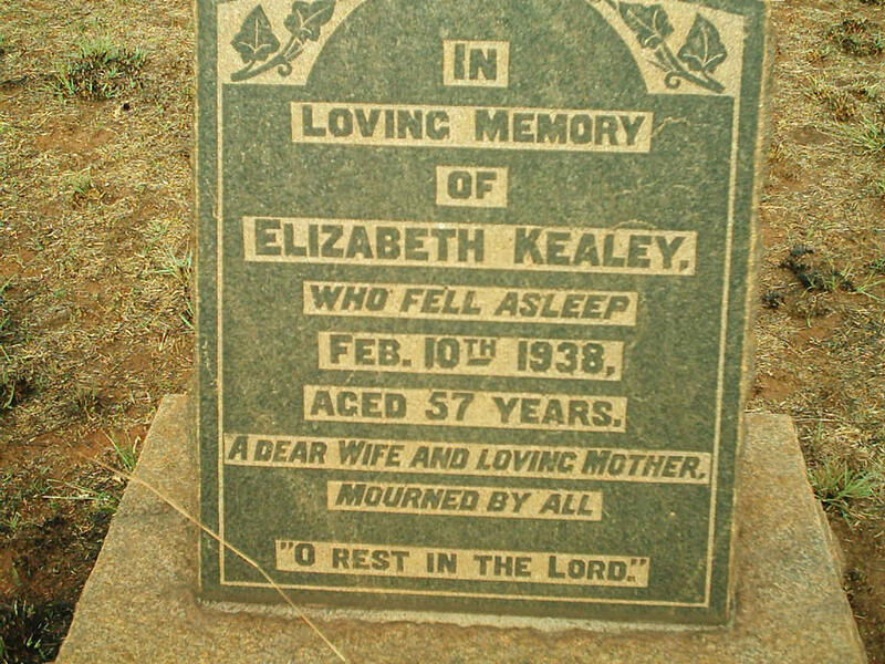 KEALEY Elizabeth -1938
