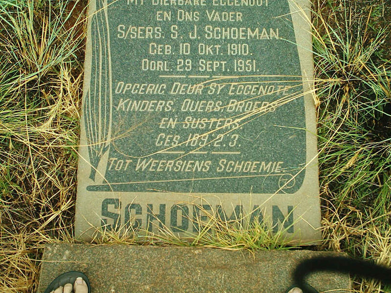 SCHOEMAN S.J. 1910-1951
