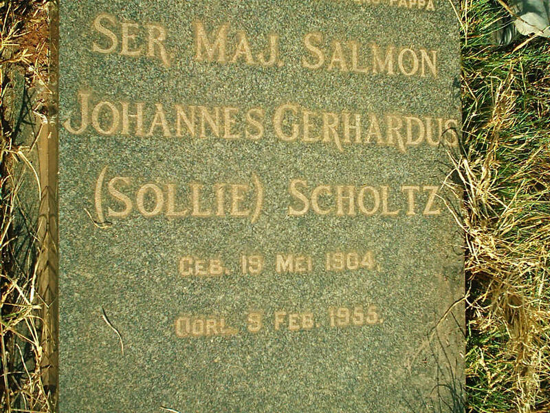 SCHOLTZ Salmon Johannes Gerhardus 1904-1955