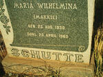 SCHUTTE Maria Wilhelmina 1930-1960