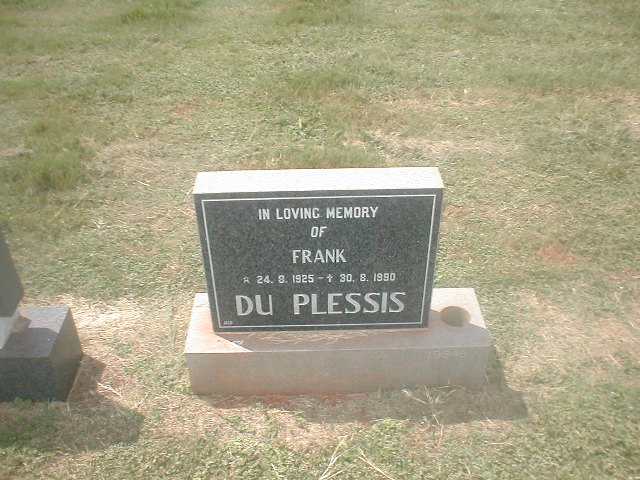 PLESSIS Frank, du 1925-1990