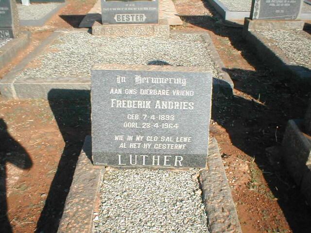 LUTHER Frederik Andries 1893-1964