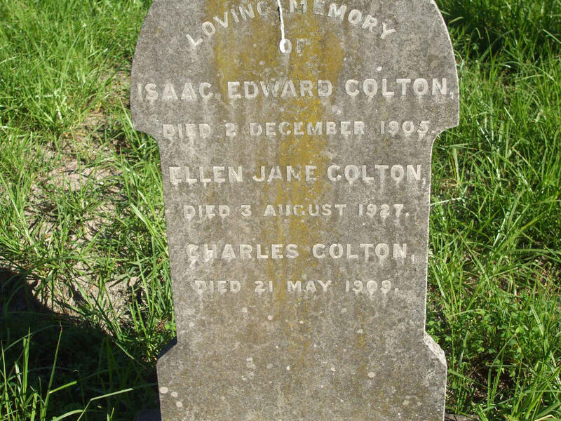 COLTON Isaac Edward -1905 :: COLTON Ellen Jane -1927 :: COLTON Charles -1909