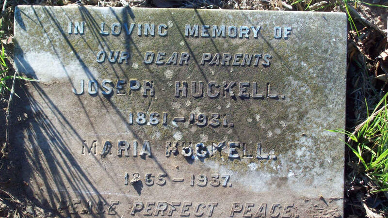 HUCKELL Joseph 1861-1931 & Maria 1865-1937