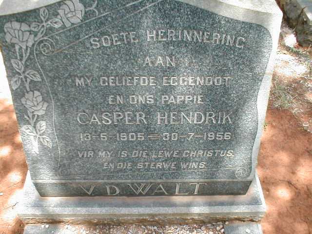 WALT Casper Hendrik, v.d. 1905-1956
