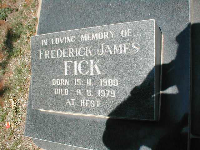 FICK Frederick James 1900-1979