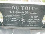 TOIT Johannes Jacobus F., du 1910-1996 & Susanna Petronella 1907-1980