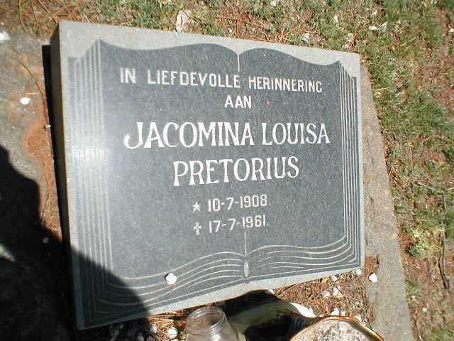 PRETORIUS Jacomina Louisa 1908-1961