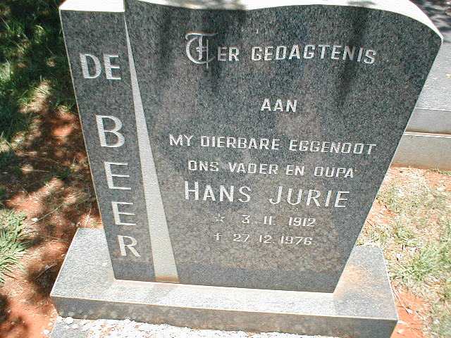 BEER Hans Jurie, de 1912-1976