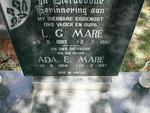 MARÉ L.G. 1903-1980 & Ada E. 1904-1997
