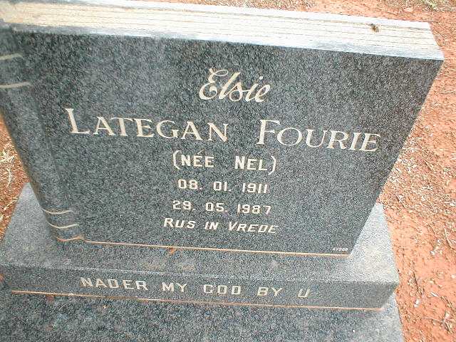 FOURIE Elsie Lategan nee NEL 1911-1987