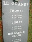 GRANGE Thomas, le 1954-1991 :: LE GRANGE Violet 1922-1996