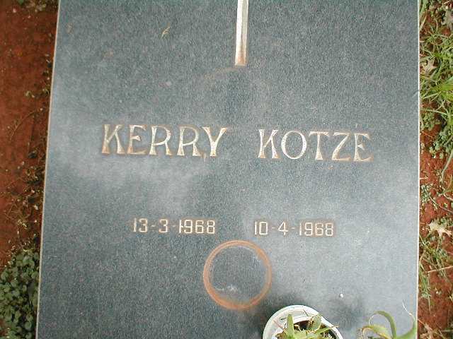KOTZE Kerry 1968-1968