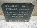 COETZEE Gerhardus Stefanus 1893-1963 & Alida Johanna 1899-1974