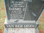 MERWE Daniel E., van der 1939-1993