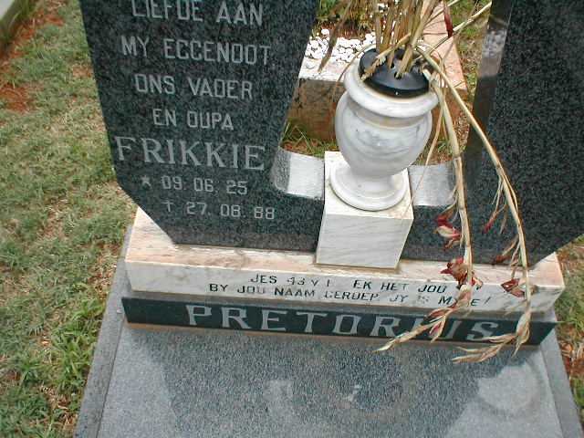 PRETORIUS Frikkie 1925-1988