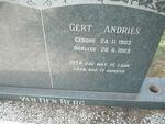 BERG Gert Andries, van den 1903-1969