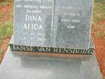 RENSBURG  Dina Alida, Janse van 189?-1984