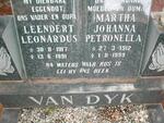 DYK Leendert Leonardus, van 1917-1991 & Martha Johanna Petronella 1912-1999