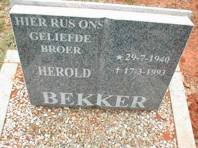 BEKKER Herold 1940-1993