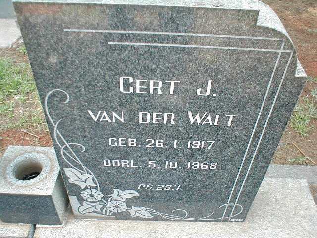 WALT Gert J., van der 1917-1968