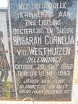 WESTHUIZEN Susarah Cornelia, v.d. 1952-1953