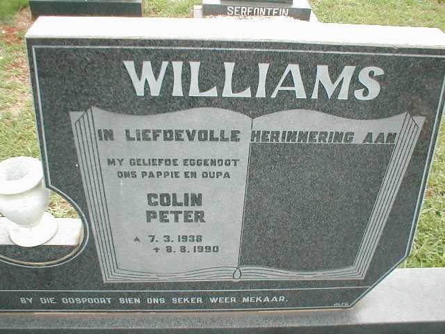 WILLIAMS Colin Peter 1938-1990