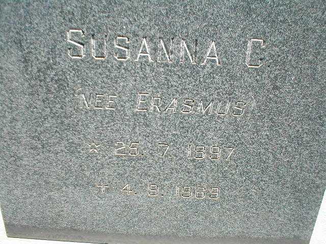 UYS Susanna C. nee ERASMUS 1897-1969