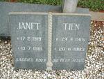 PELSER Tien 1915-1983 & Janet 1919-1981