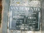 VENTER Fred, van de 1927-2000 & Hettie 1928-1996