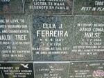FERREIRA Ella J. 1947-1991, HULSE David Edward 1946-1989