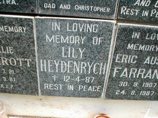 HEYDENRYCH Lily -1987