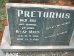 PRETORIUS Debay Maria 1890-1980
