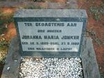 JONKER Johanna Maria 1889-1980