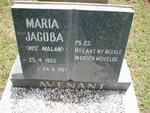 AVENANT Maria Jacoba nee MALAN 1903-1987