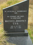UYS Matthys Johannes 1910-1983