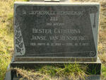 RENSBURG Hester Catharina, Janse van nee SMITH 1893-1977