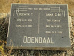 ODENDAAL Lodewyk T. 1870-1957 & Anna C.M. VENTER 1872-1956