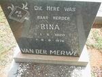 MERWE Rina, van der 1920-1976