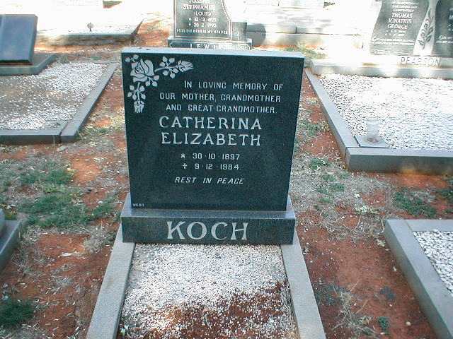 KOCH Catherina Elizabeth 1897-1984