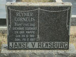 RENSBURG Reynier Cornelis, Janse van 1910-1967