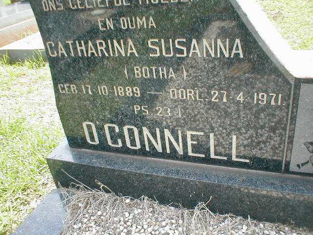 O'CONNELL Catharina Susanna BOTHA 1889-1971